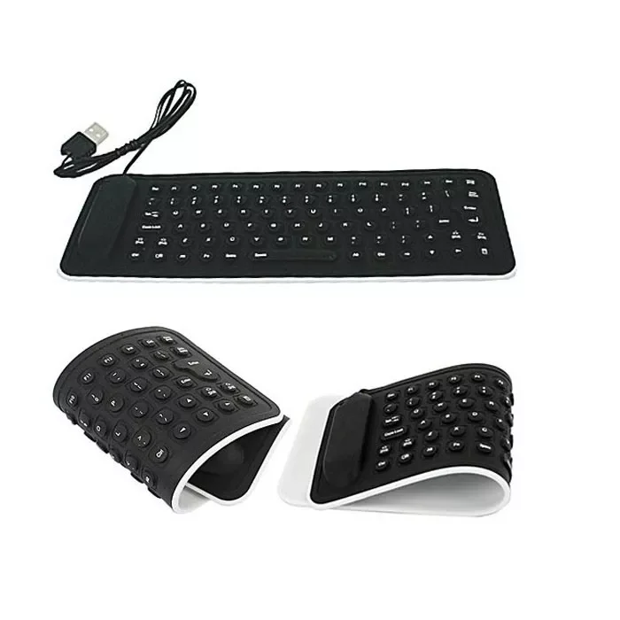 

Mini Silicone Keyboard USB 2.0 Foldable Keyboard 85 keys Portable Ultra slim lightweight Soft Keyboard for Laptop Notebook 20J7
