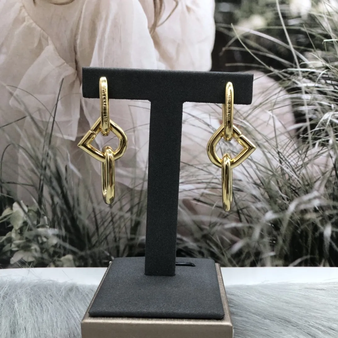 

European and American style long hipster chain earrings