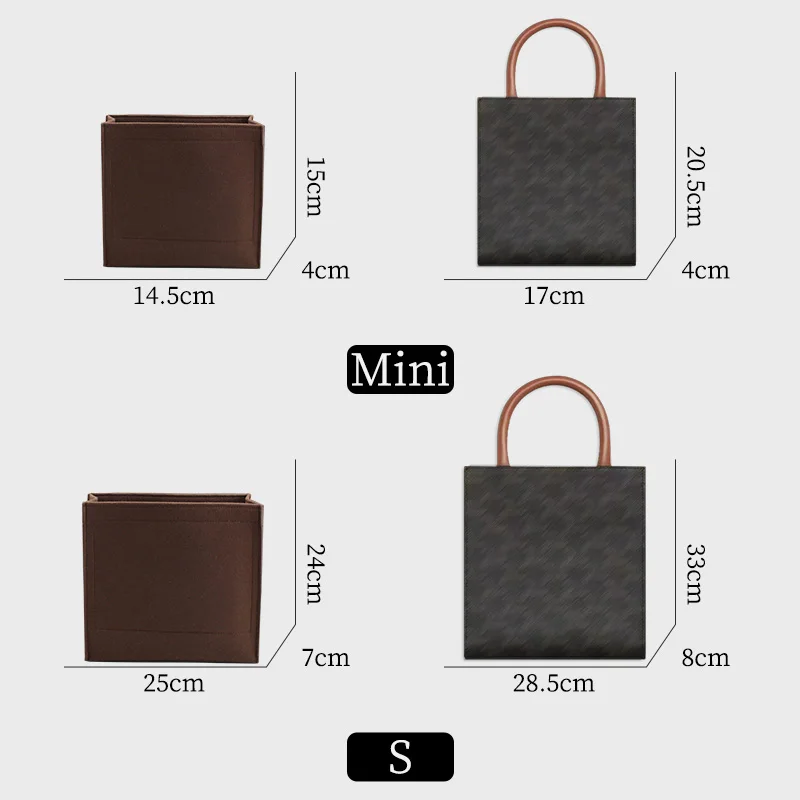 Фетровая подкладка TINBERON для женской сумки макияжа сумка аксессуаров органайзер