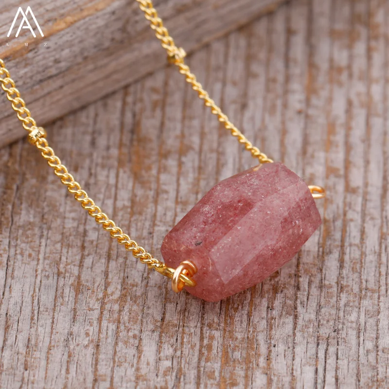 Лечебные кристаллы Nugget ожерелье из бисера для женщин модные простые аметисты