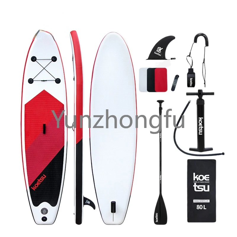 

Red and Black Paddle Board Standing Surfing Board Inflatable Water Surfboard
