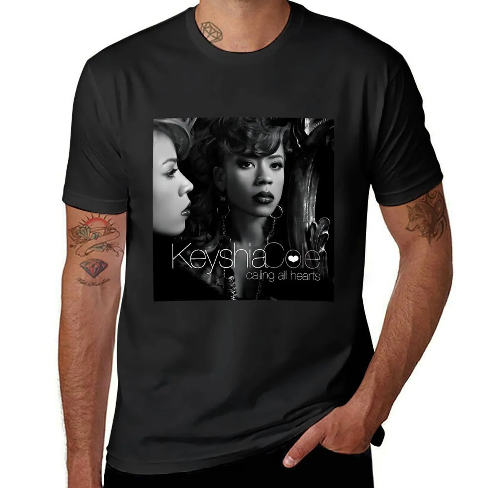 Keyshia Cole call all футболка с сердечками рубашки Графические футболки летние топы