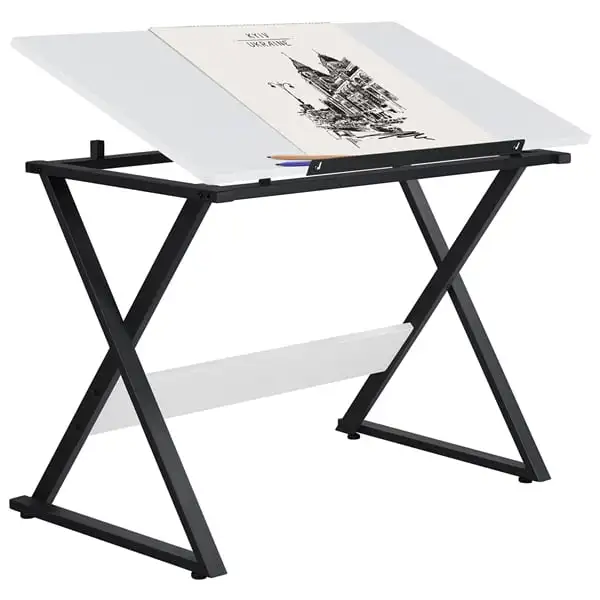 

Board Hobby Drafting Table, White/Black