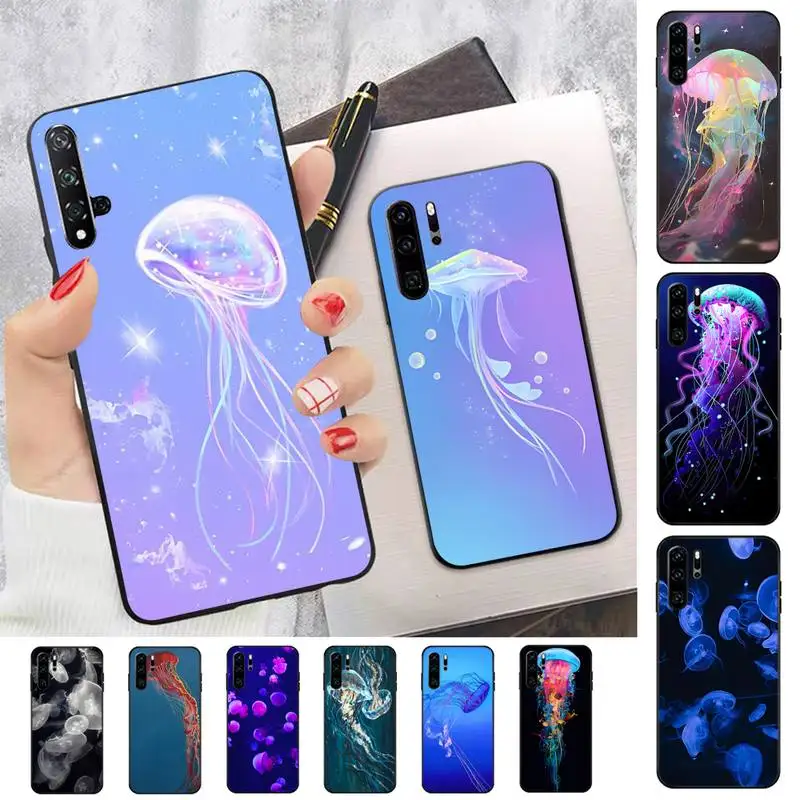 

Cute Cartoon Jellyfishes Phone Case for Huawei Honor 10 i 8X C 5A 20 9 10 30 lite pro Voew 10 20 V30
