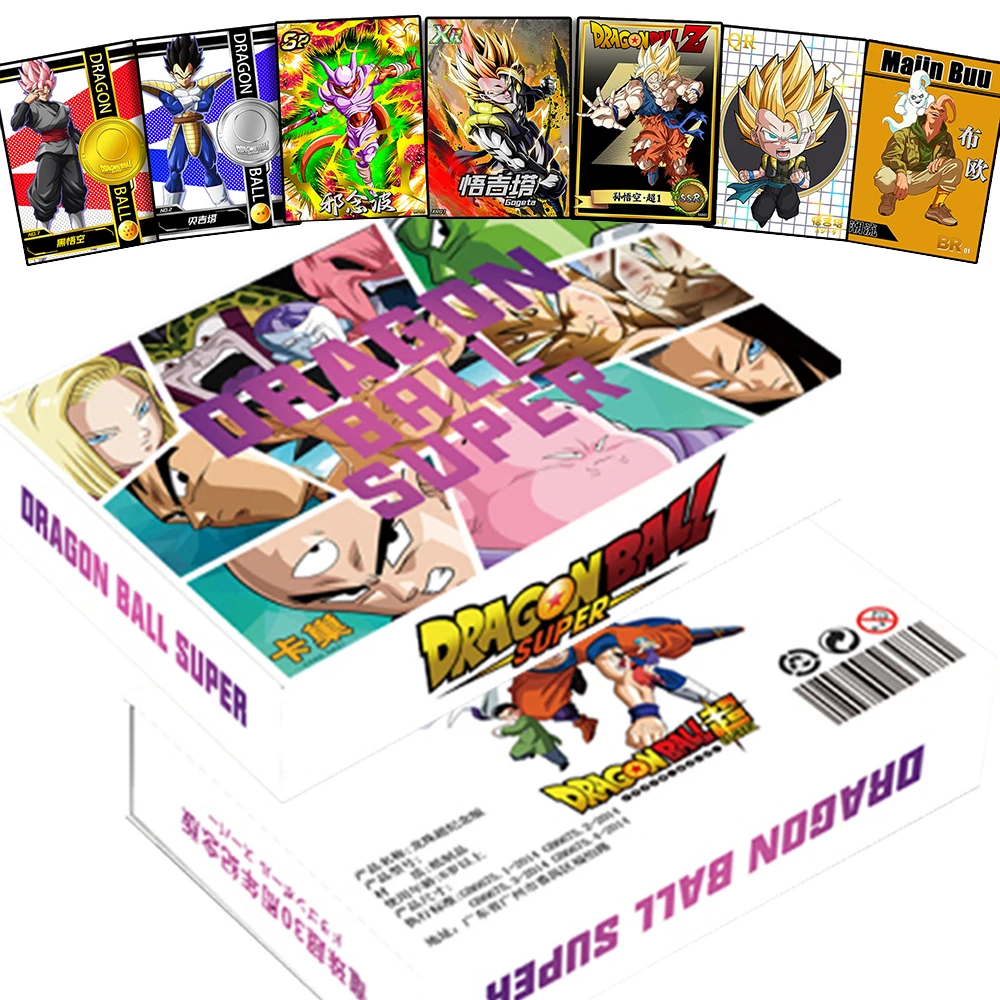 

New 30th Dragon Ball Collection Cards Super Hero Saiyan Anime Figures Son Goku Vegeta IV Bronzing Barrage Flash Card for Child