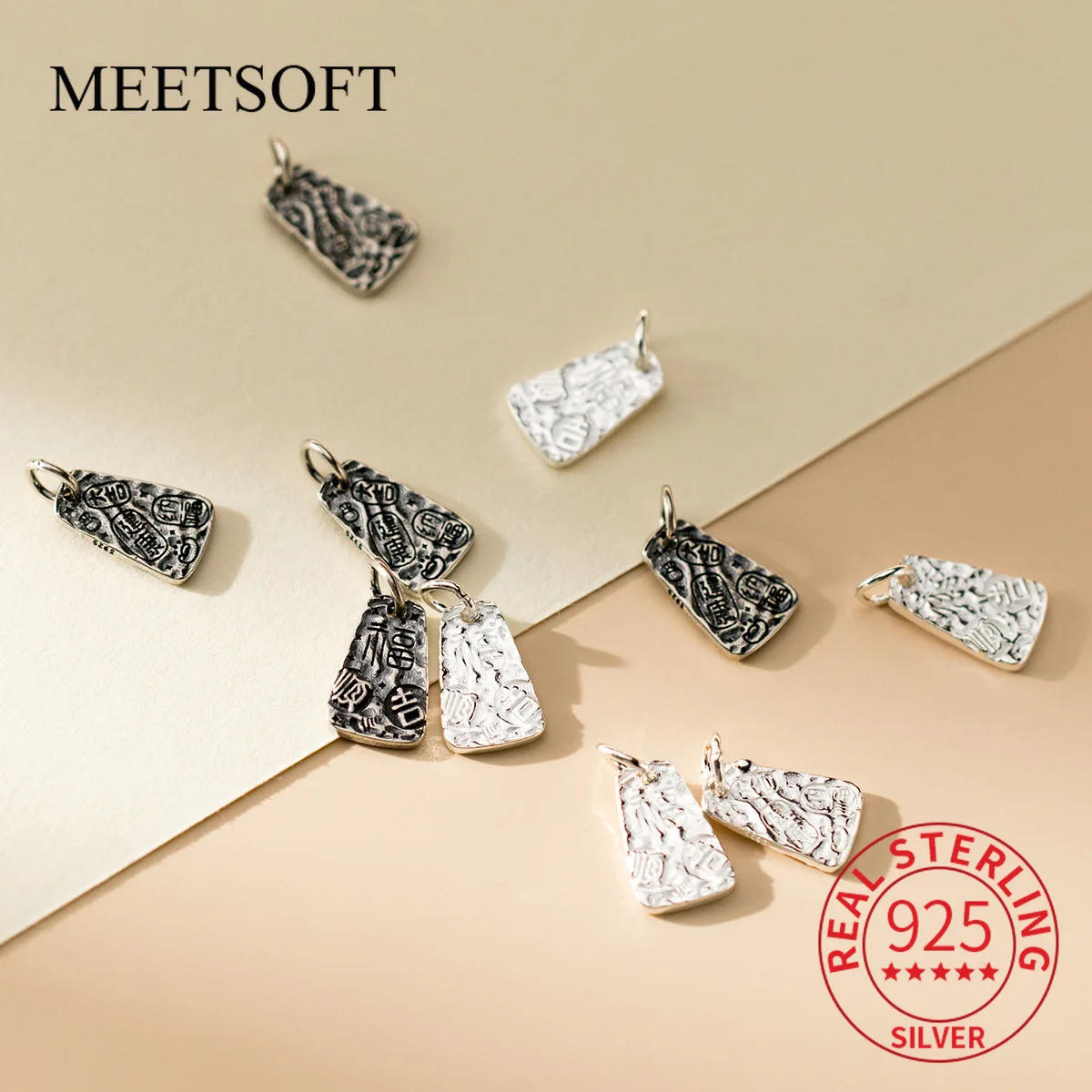 Двухсторонний кулон из серебра 925 пробы с персонажами на удачу браслет сделай сам