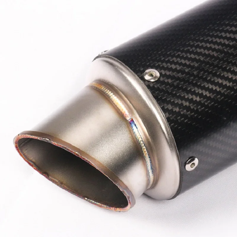 Длинный 51 60 мм Универсальный выхлопной глушитель из углеродного волокна sc для