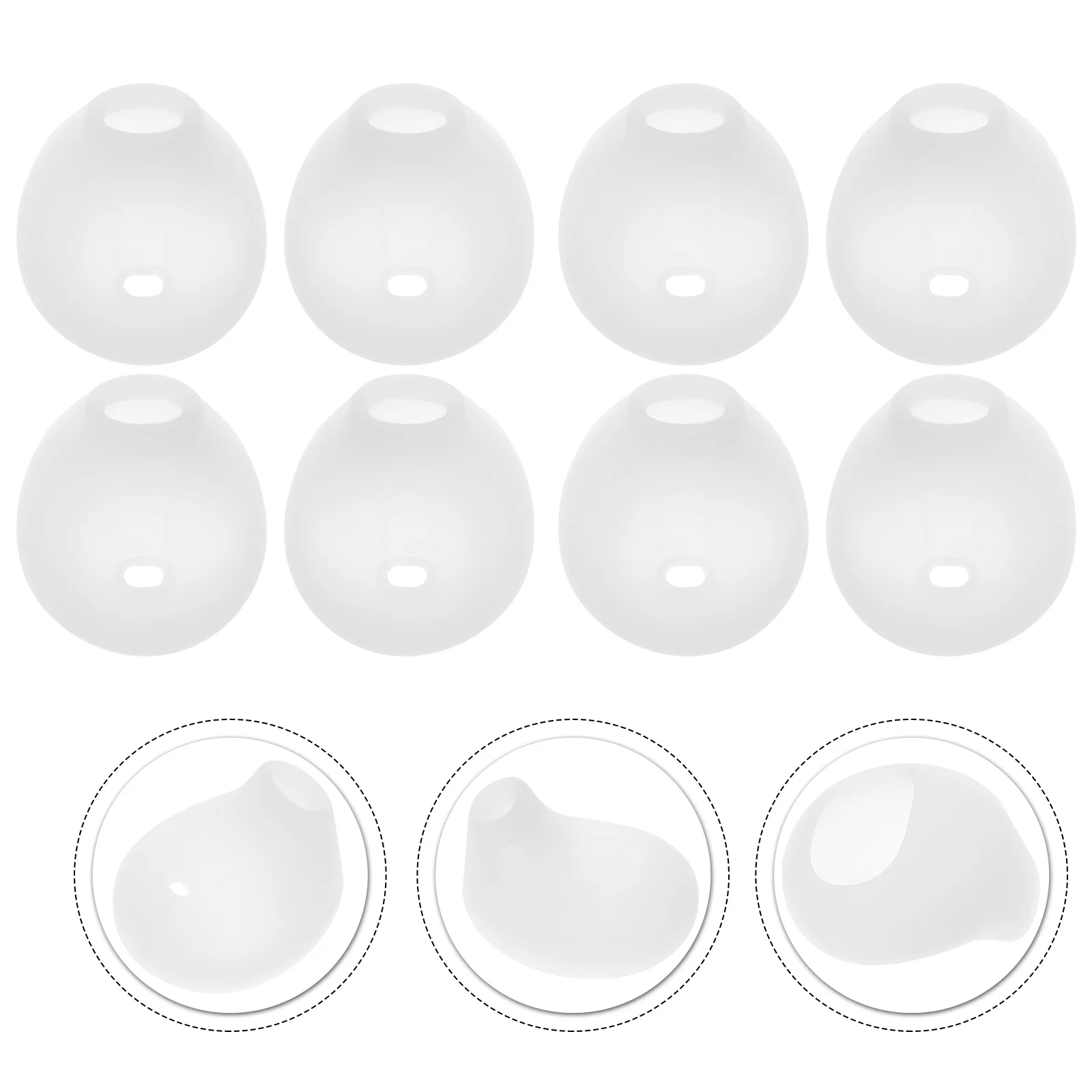 

Earbud Covers- Replacement Ear Tips Silicone Earplug Tips Compatible with S6 Edge Earphone Cover Earplug Cap 10 Pairs ( White )