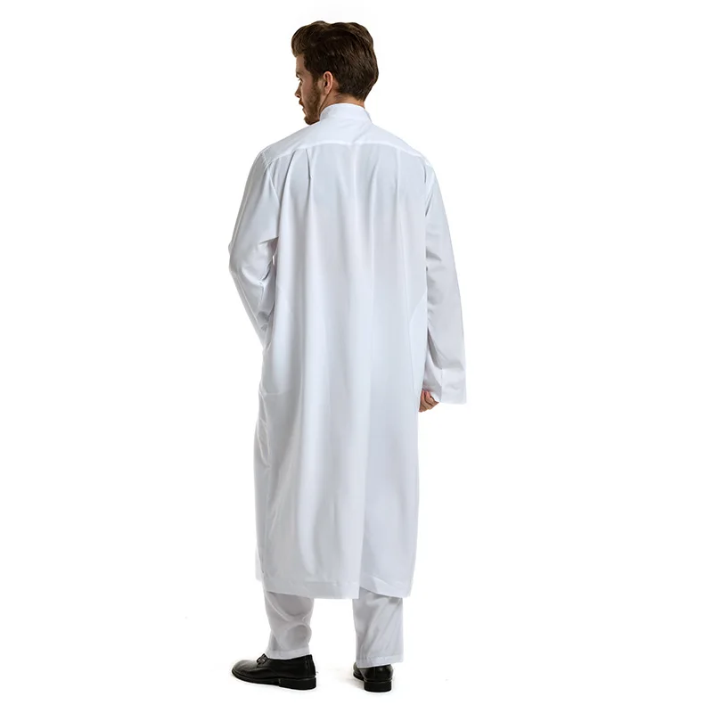 2 Piece Set Islam Abaya Men Muslim Clothes Kaftan Pakistan Saudi Arabia Roupas MasculinasCaftan Long Robe Eid Abayas Ropa Hombre