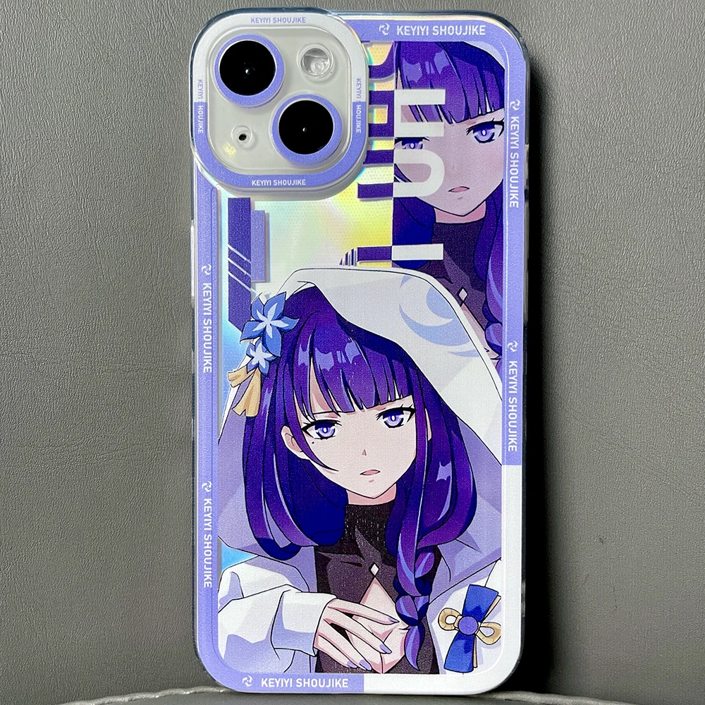 

Genshin Impact Raiden Shogun Angle Eyes Phone Case for Iphone 14 13 12 11 Pro Max Mini Xs Xr X 7 8 Plus Se 2022 Baal Clear Funda