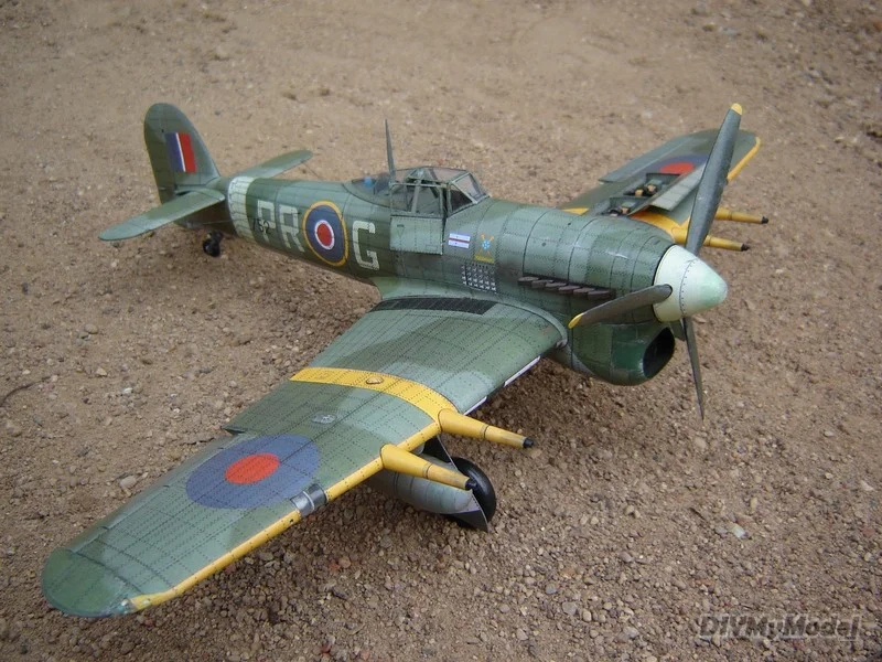

DIYMyModeI British typhoon MK IB fighter bomber DIY Handcraft Paper Model KIT Handmade Toy Puzzles Gift Movie props