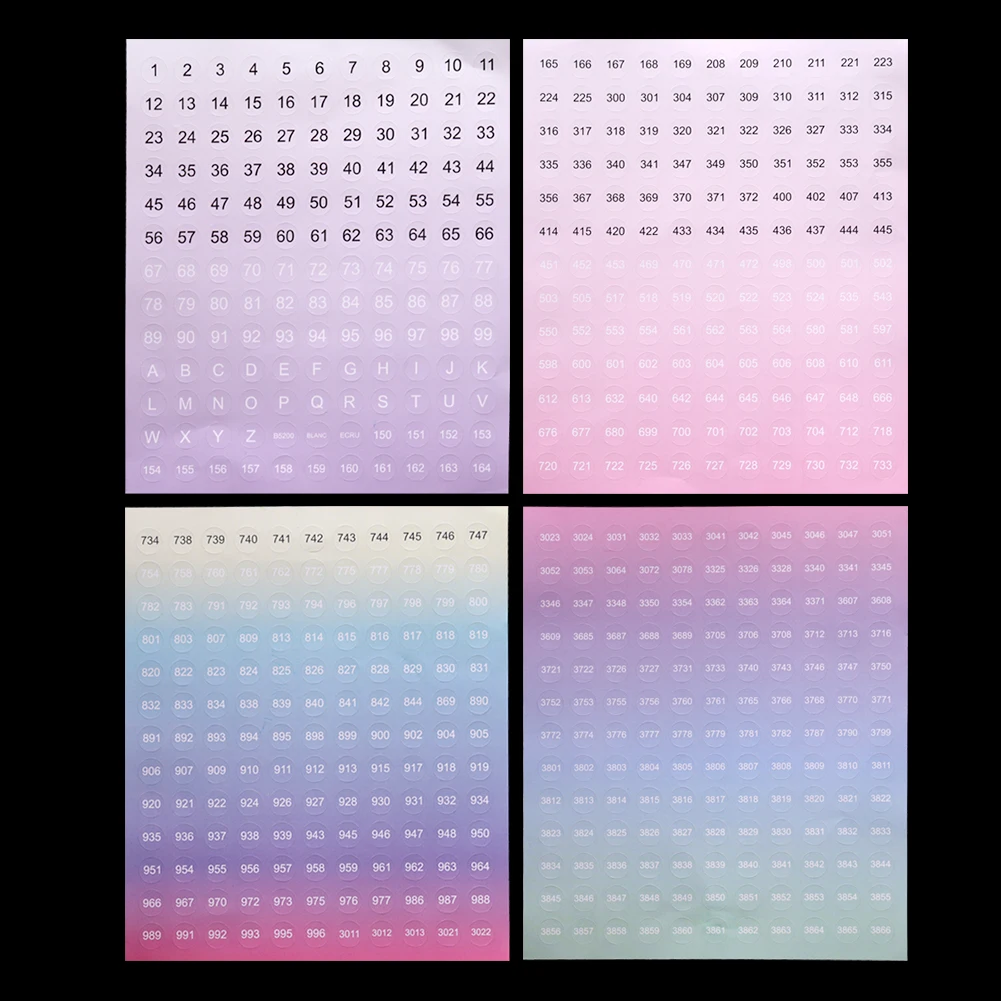 Алмазная живопись DMC ярлыки с номерами цветов наклейки для хранения мозаичные