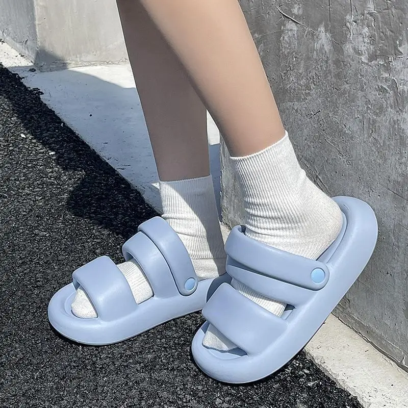 

Сандалии женские пляжные с двойной пряжкой, из ЭВА