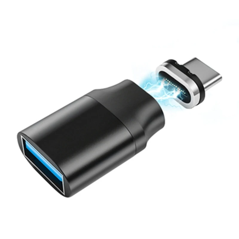 

DXAB Type C Male to USB3.0 Female OTG Data Adapter Magnetic Connector for Laptop