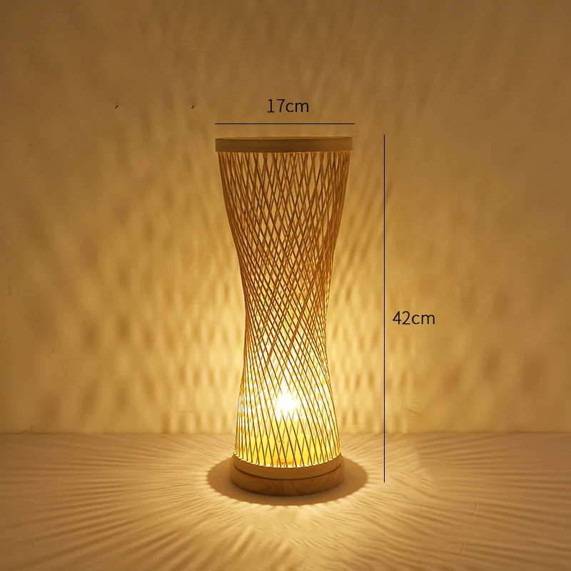 Ротанговый абажур для спальни