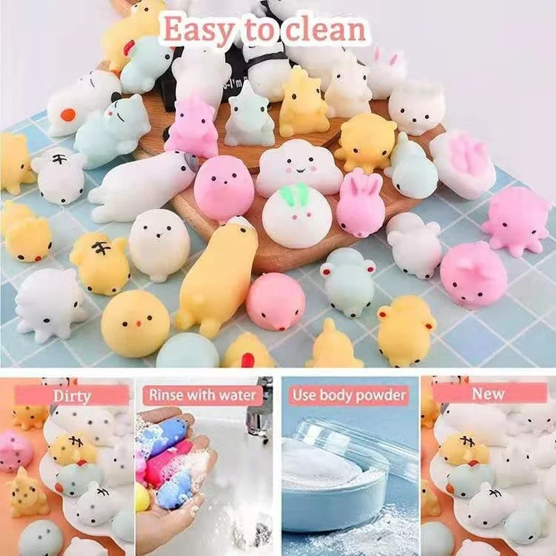 20pcs/lot kids cute squishy toys kawaii squeeze soft toy for children stress relief enlarge