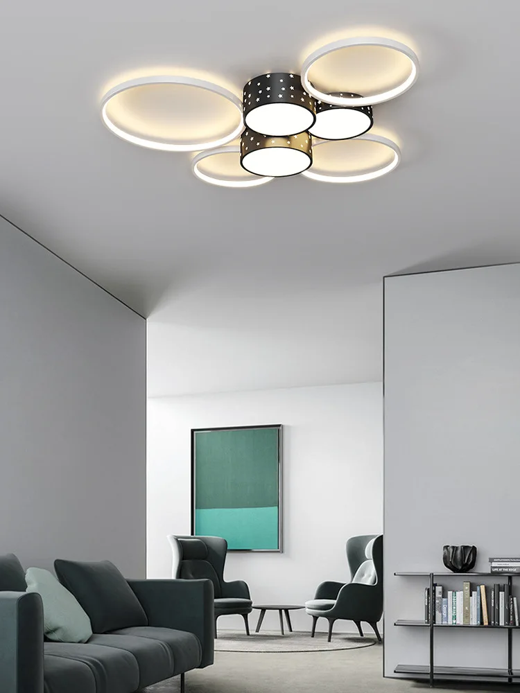 

Luxury Ring Ceiling Lamp Living Room Modern Intelligent LED Bedroom Chandelier Beiou Creativity Indoor Decoration Lamps