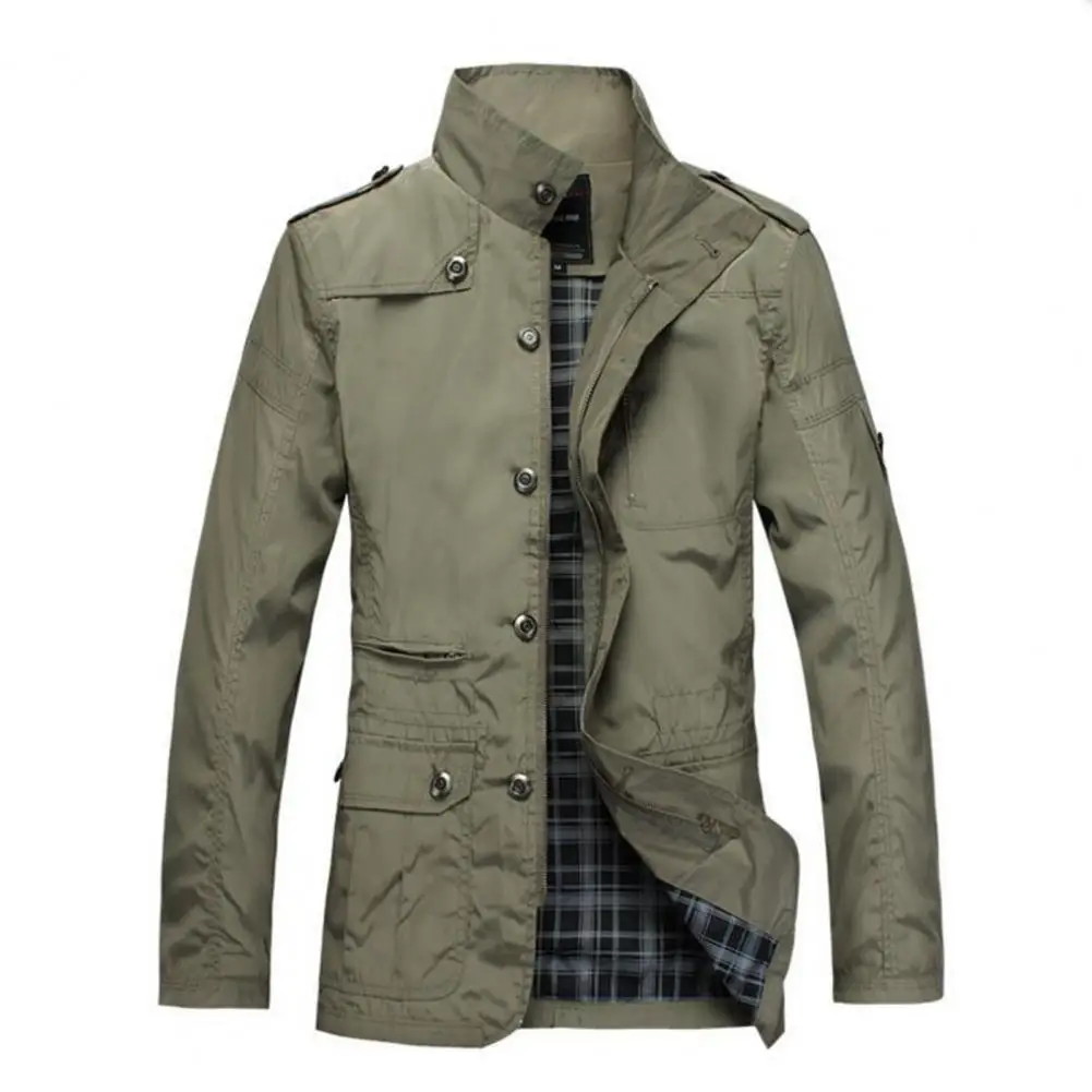

Stylish Slimming Single Breasted Coat Male Jacket Spring Autumn Temperament