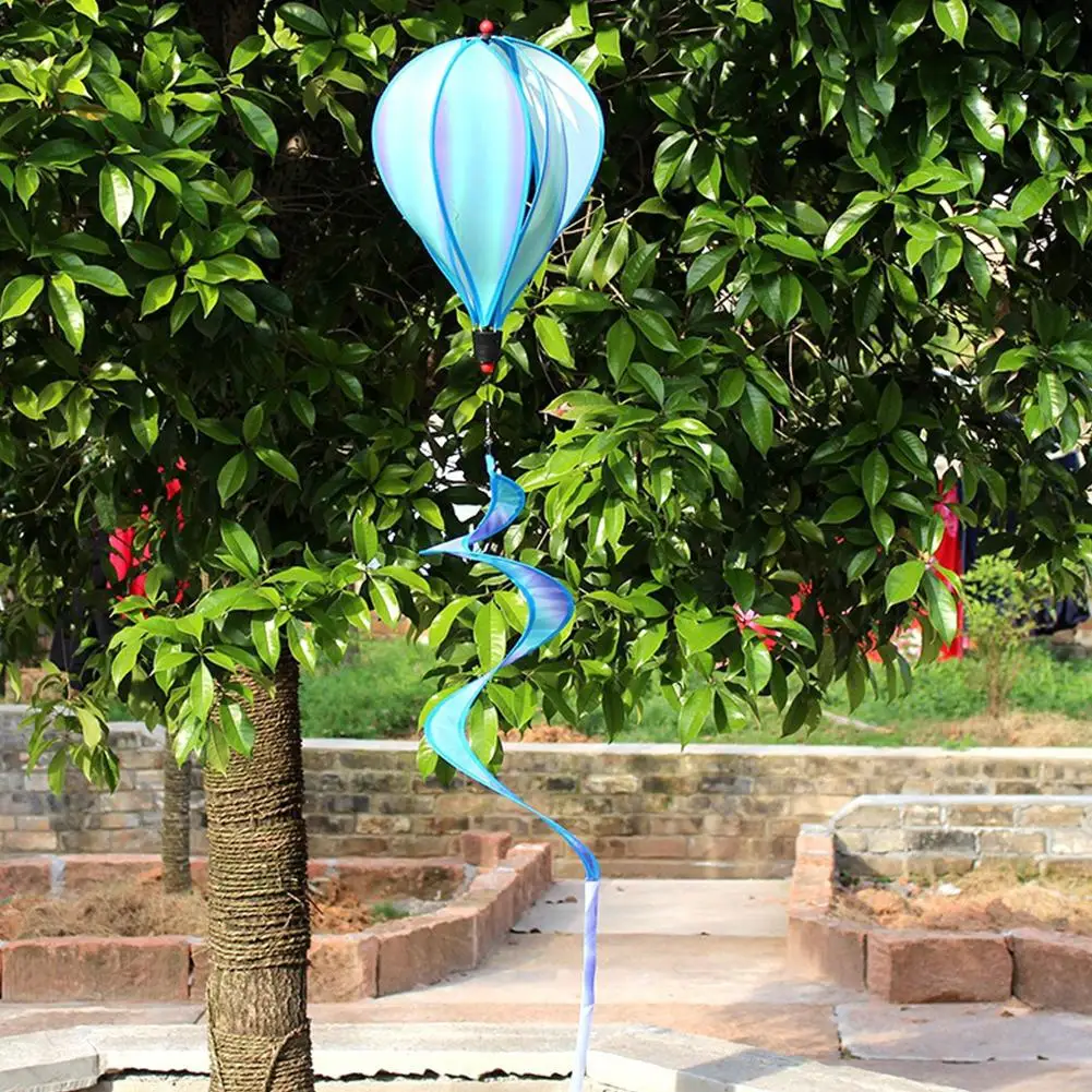 

New Wind Spinner Hot Air Balloon Decorative PVC Dream Catcher Rainbow Hot Air Balloon Rotating Windmill Hanging For Yard