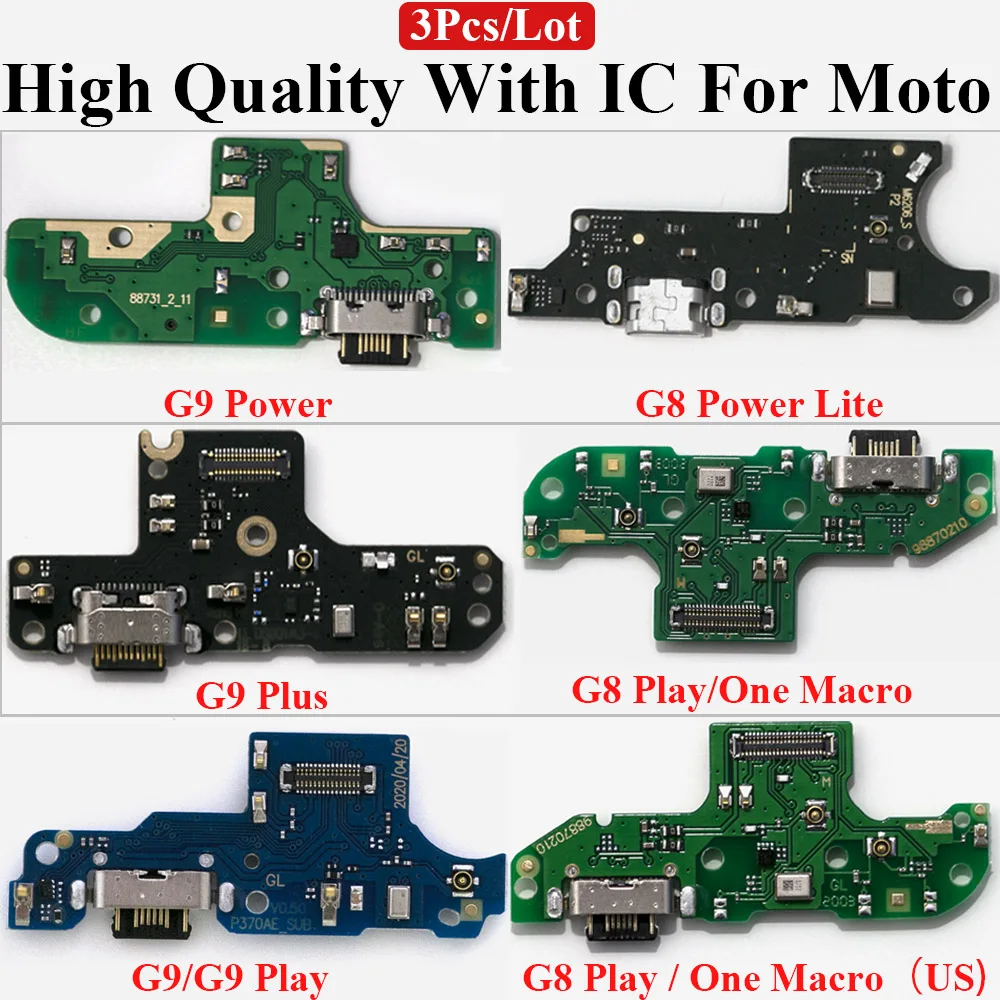 

USB Charging Port Board For Motorola Moto G9 G8 g7 G5 G4 5G One Ace Macro Plus Play Power Lite Charger Flex Cable Connector Dock