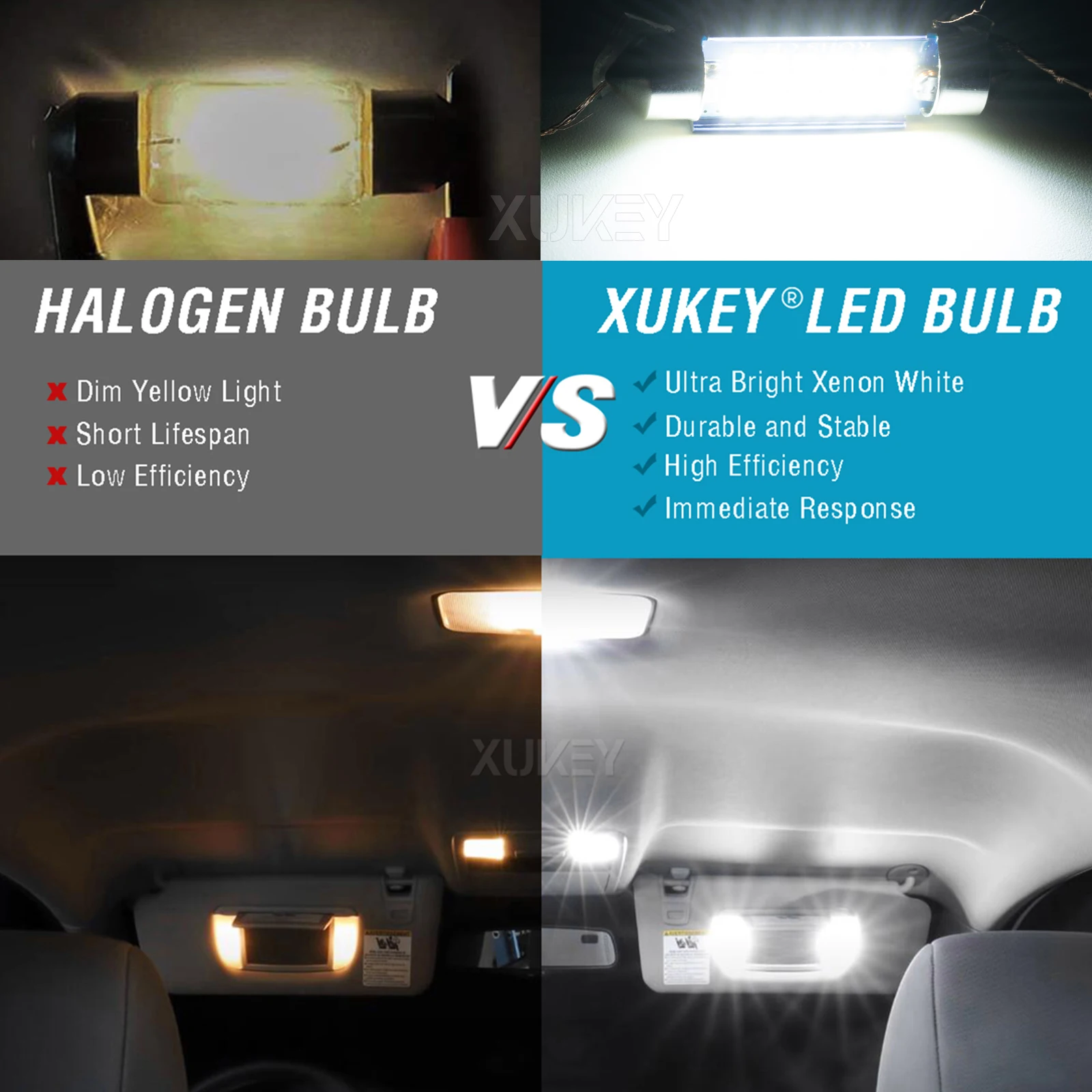 Лампы-гирлянды CASHCOW 4X 39 мм 38 лампы C5W CANBUS 2016-15-SMD 12 В для замены салона автомобиля