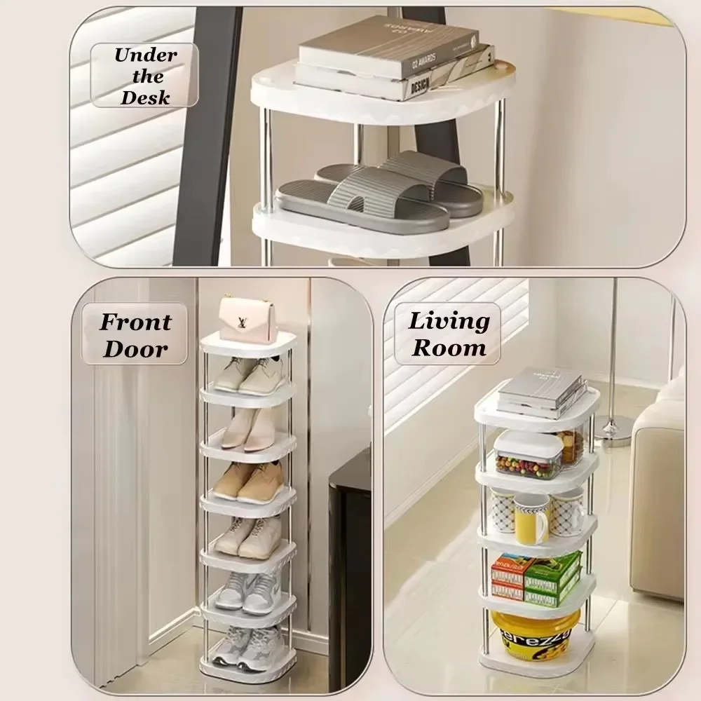 Простая Многоуровневая полка для обуви цельный Вместительный шкаф хранения