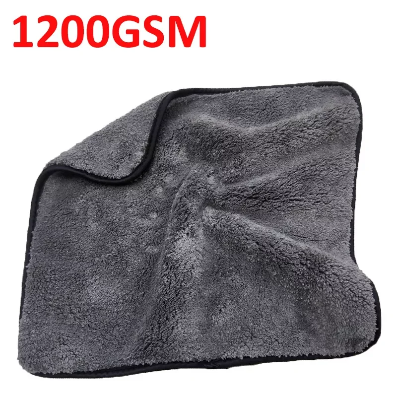 Wash 1200GSM Car Detailing Microfiber Towel Car Cleaning Drying Cloth Thick Car Washing Rag for Cars Kitchen Car Care Cloth