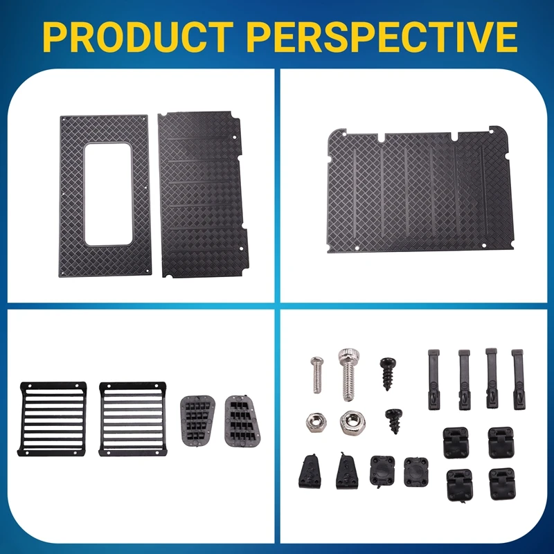 9 Decorative Parts For Trx4 -Landrover Metal Headlight Fence/Door Handle/Door Hinge/Reflector