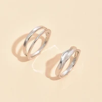 new arrival silver rings sets for women classic wedding rings knuckle ring jewelry gift