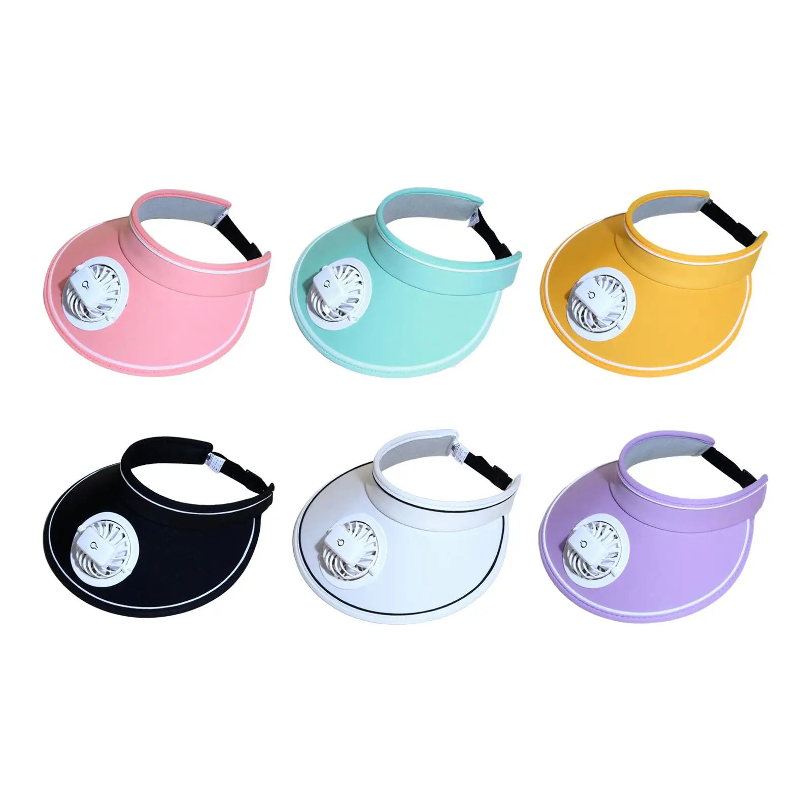 

Sun Visor Hat with Fan USB Charging 3 Speeds Cooling Fan Hat Beach Hat Sun Protection for Running Camping Cycling Travel