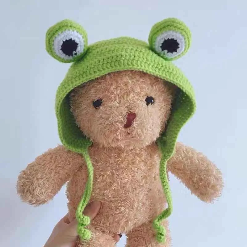 

Handmade children's cartoon hat DIY thread hooking material bag self created baby hand knitting baby wool 5 strands milk cotton
