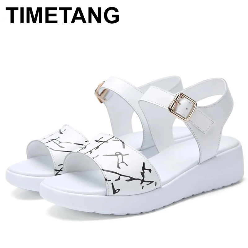 

Women's Sandals Fashion Outdoor Beach Flats Low Heel White Shoes Elegant Women Breathable Trendy Roma Wedge Sandals New Summer