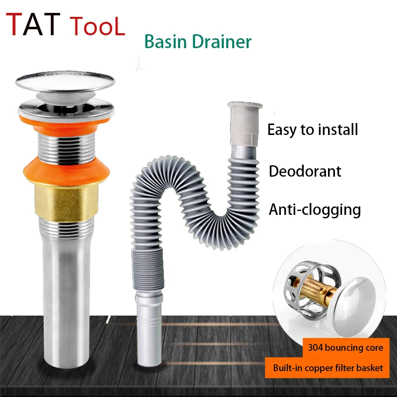 

Washbasin, sink, basin, drainpipe set, spring and copy deodorant