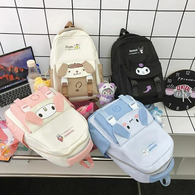 

Kawaii Sanrio Cinnamoroll рюкзак для девочки с милым мультяшным принтом большой емкости холщовая школьная сумка студент Ins модная Аниме Сумка подарок