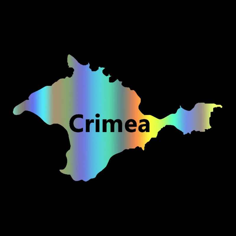 

Jpct Автомобильная пластиковая наклейка для Крыма забавная черная/белая, бампер, окно, декоративная Водонепроницаемая этиловая тонкая наклейка 23x14 см