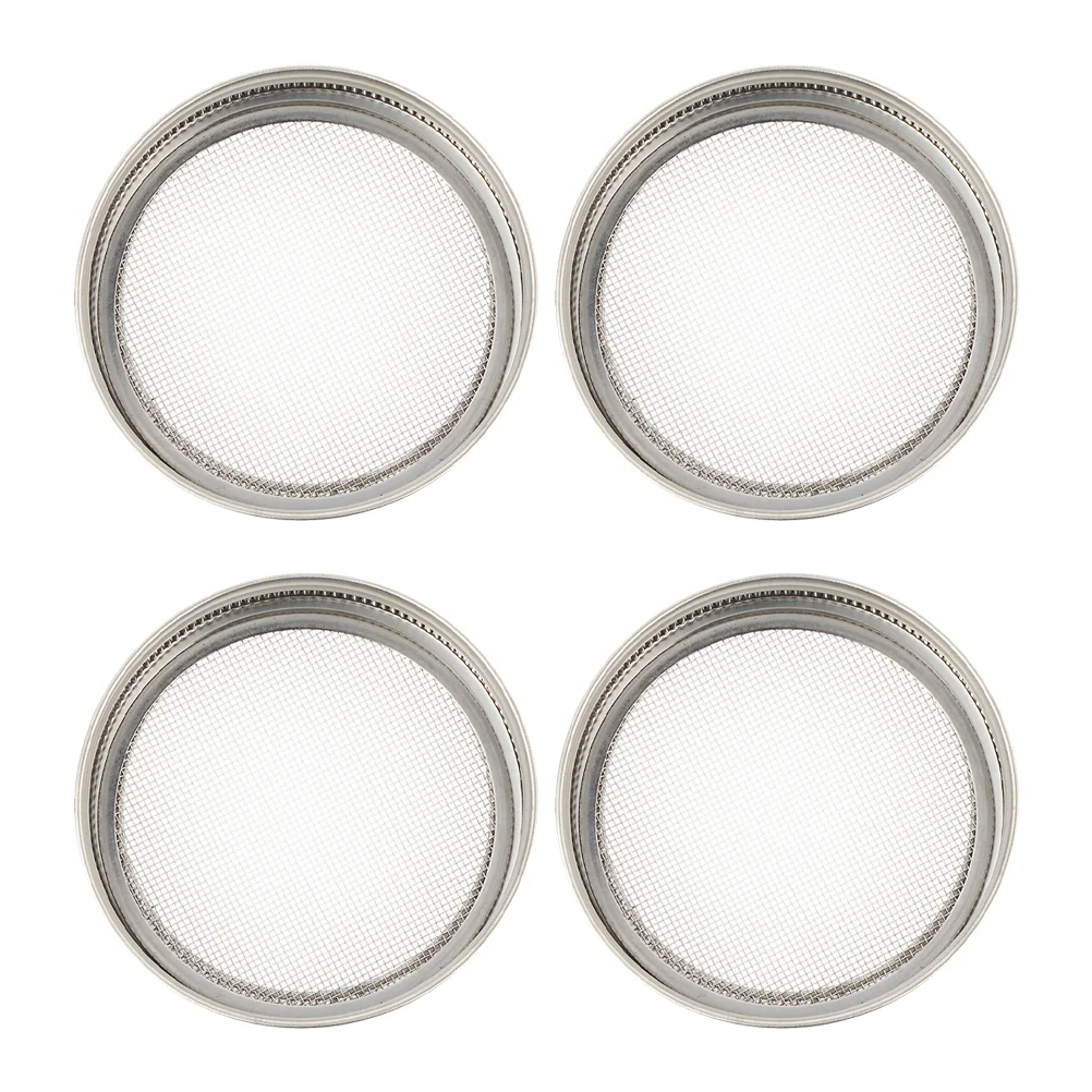 

Sprouting Lids Jar Lid Strainer Screens Screen Sprout Mesh Bean Mason Canning Jars Kit Stainless Steel