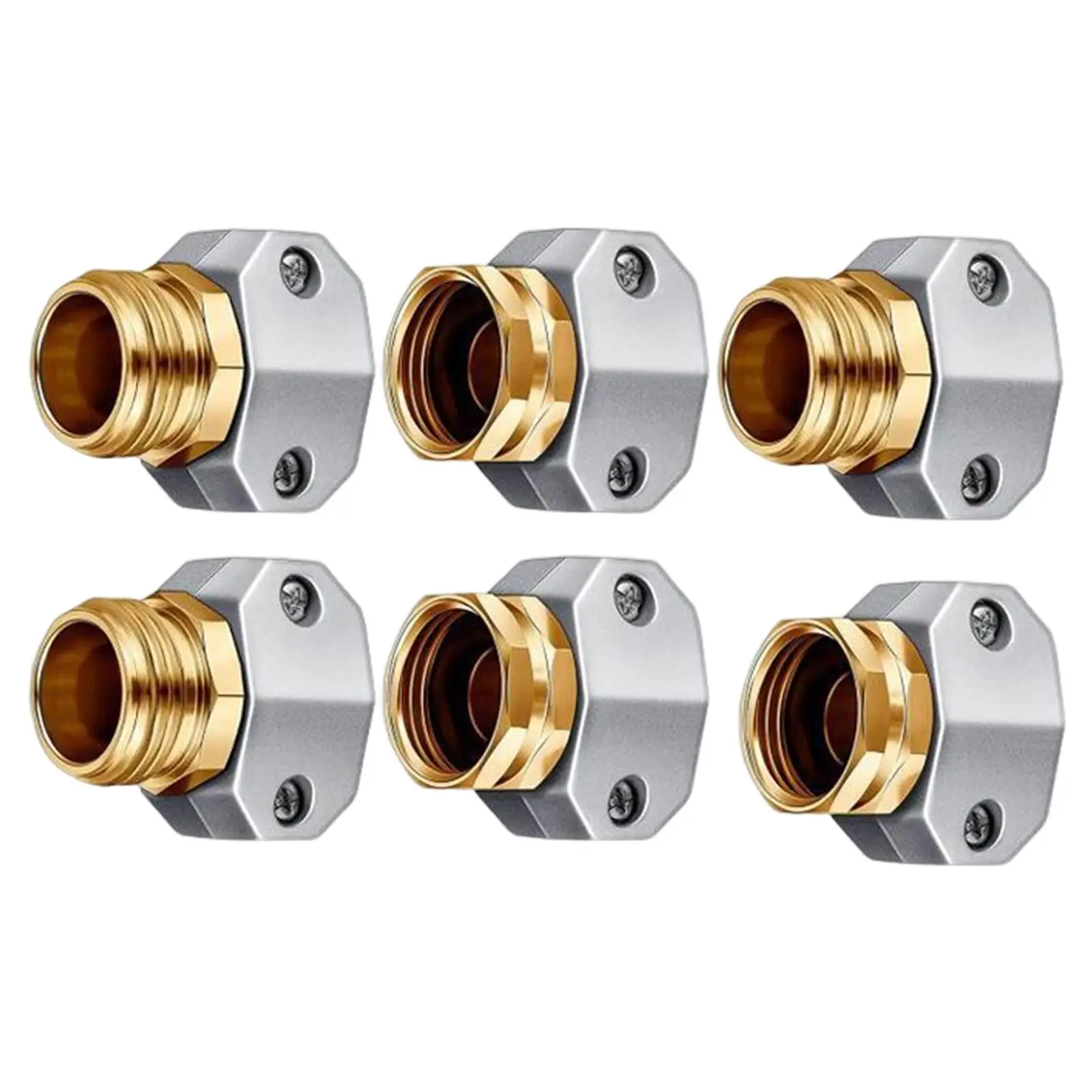

3/4inch Threaded Garden Hose Repair Kit Hose Fittings Quick Connector Male and Female Hose End Hose Connector for 3/4 inch Hoses