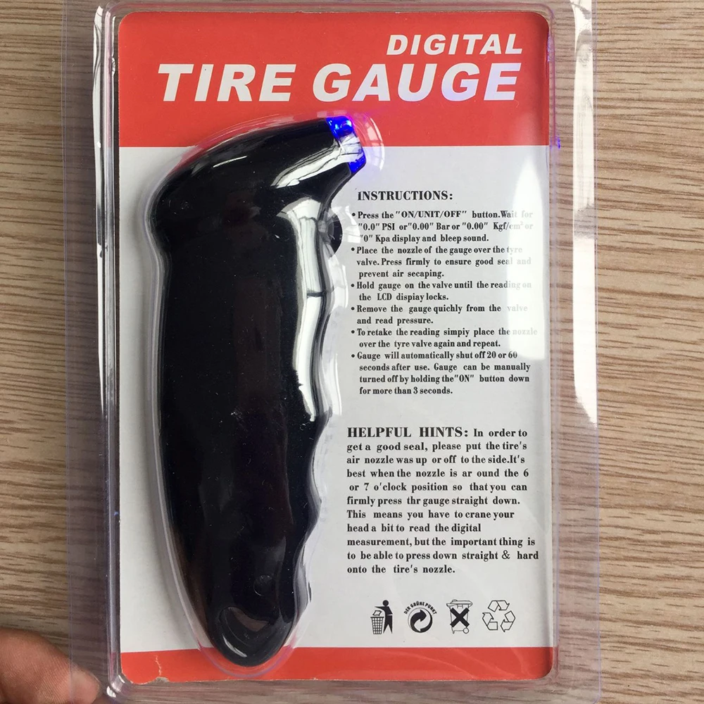 Манометр для шин с подсветкой высокоточный цифровой измеритель давления в шинах