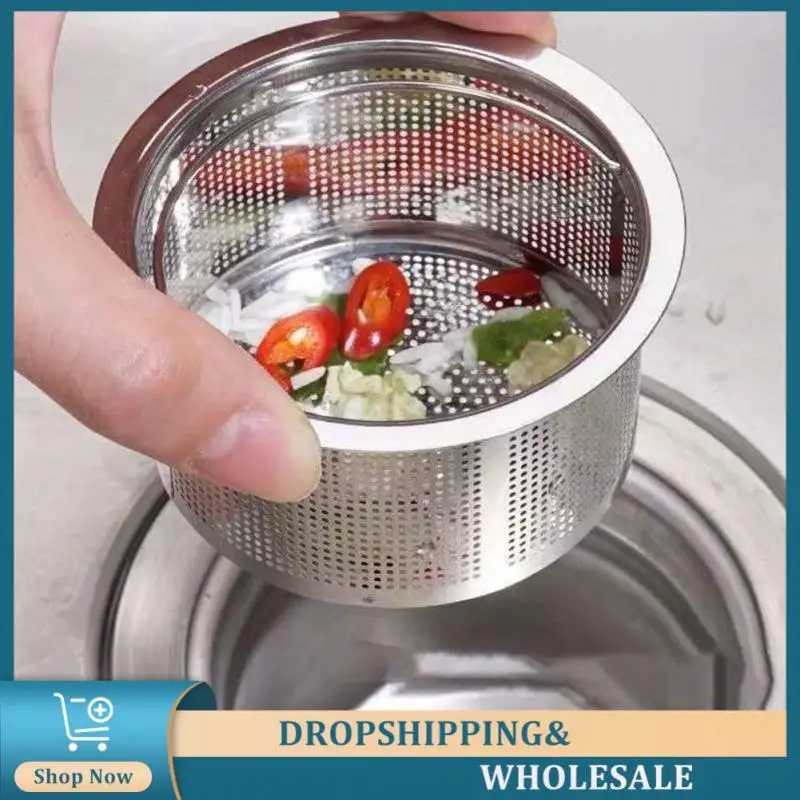 

Сетчатый фильтр для кухонной раковины с плотным отверстием сливной фильтр для раковины корзина с ручкой 304 аксессуары для слива из нержавеющей стали