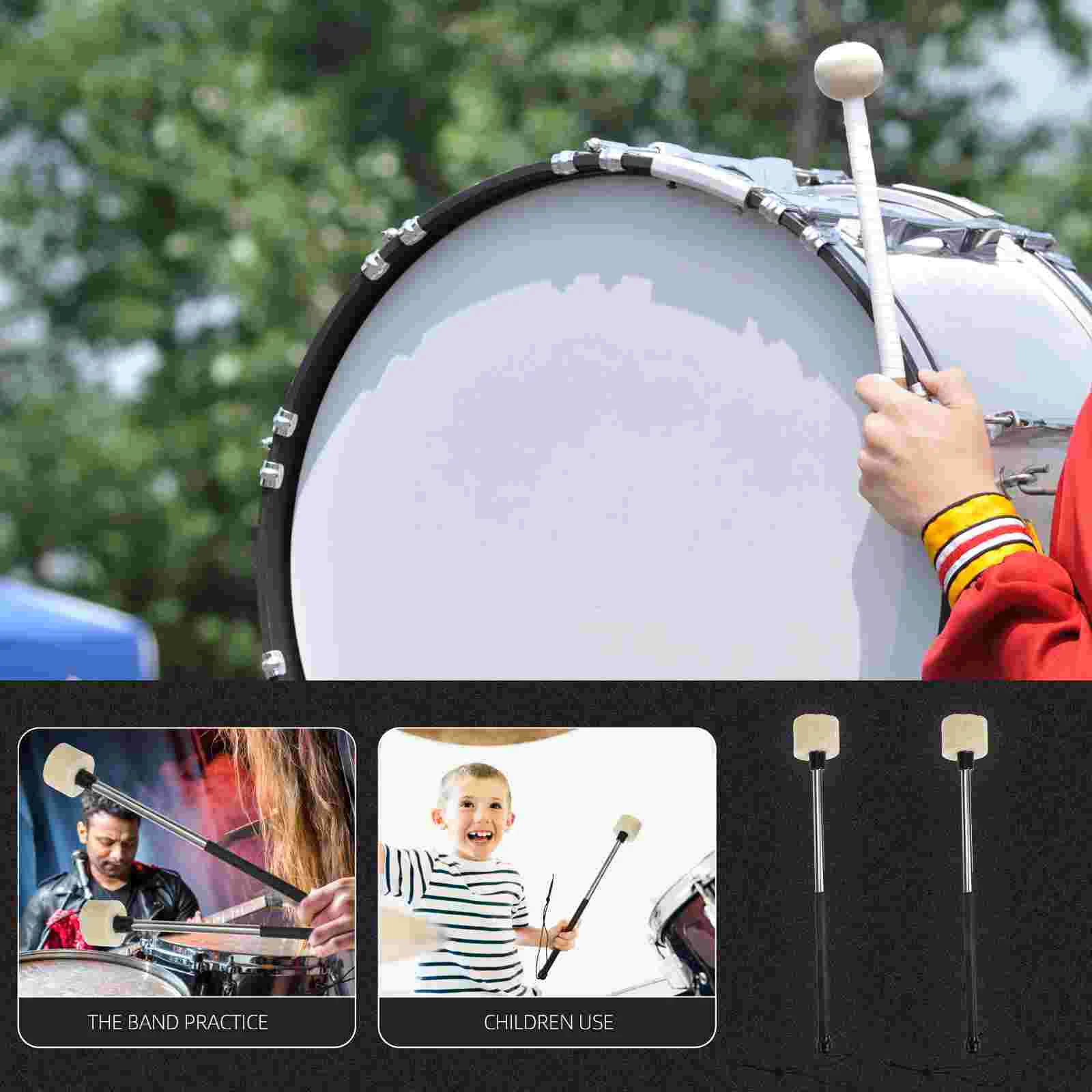 Snare Drum Stick 7a Drumsticks Drumstick Accessories Creative Drum Stick Felt Percussion Stick Child Stage Drum Stick enlarge