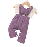 baby girl clothes newborn summer ruffled lace sleeveless one piece overall leisure outfits 0 18 months infant girl jumpsuit