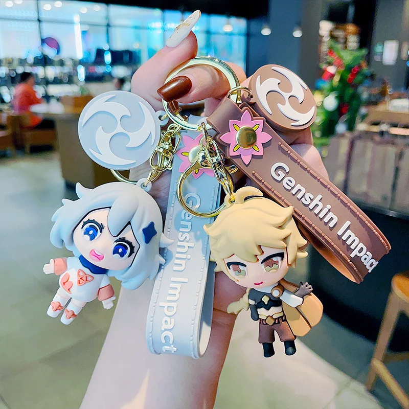 

Cartoon Anime Game Genshin Impact Pendant Keychains Car Key Chain Key Ring Phone Bag Hanging Jewelry for Kids Gifts