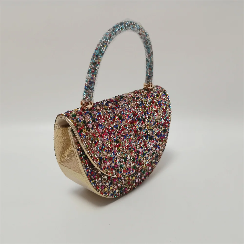 Золотой стильный женский клатч со стразами женская ручная сумка B и через плечо