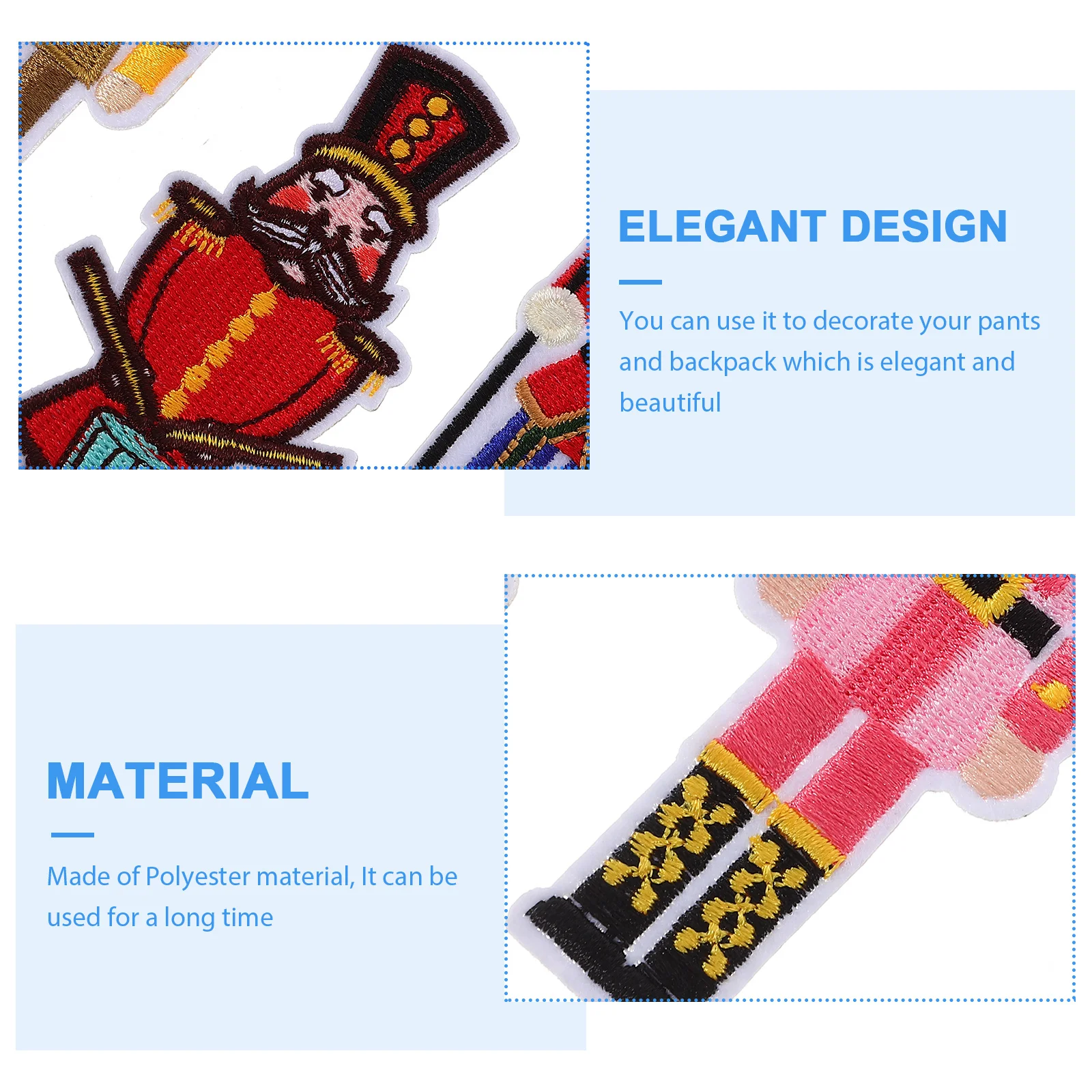 Швейные нашивки для одежды вышитые декор сделай сам ремонт Щелкунчик железная