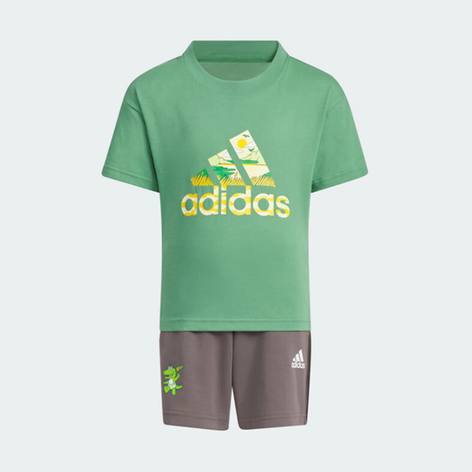 Фото Adidas Authentic Summer Новый детский классический спортивный и повседневный комплект JE3206 №1
