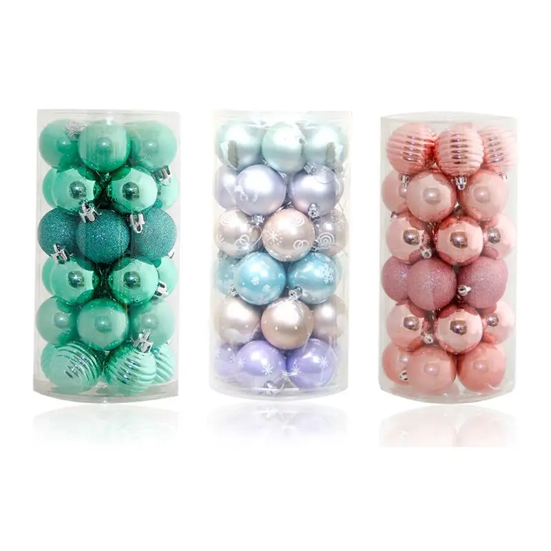 

30 шт. рождественских шаров, ударопрочные шары, подвесные украшения для рождественской елки, цветные рождественские украшения