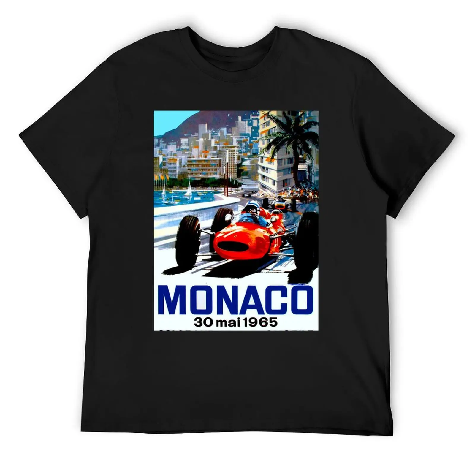 MONACO GRAND PRIX Винтажная футболка с принтом автогонок |