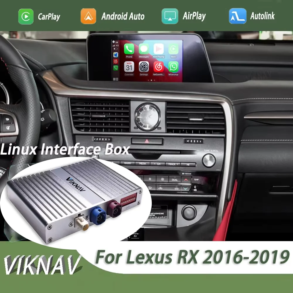 Интерфейсная коробка Viknav Linux для Lexus RX 2016 2017 2018 2019 8-дюймовый экран беспроводной Apple