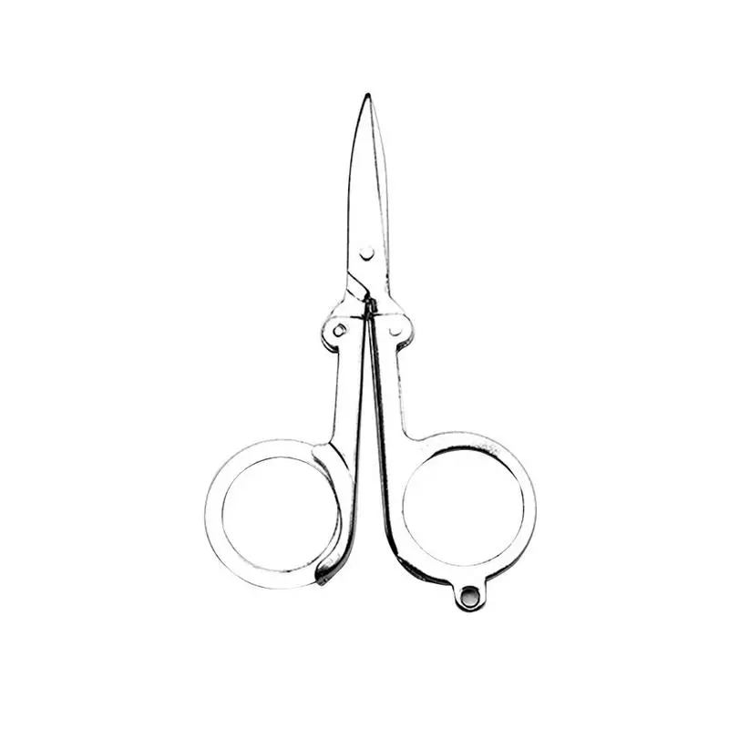 

Scissor Manicure Tool For Nails Eyebrow Nose Eyelash Cuticle Stainless Steel Small Scissors Medium-Sized Travel Folding Scissors