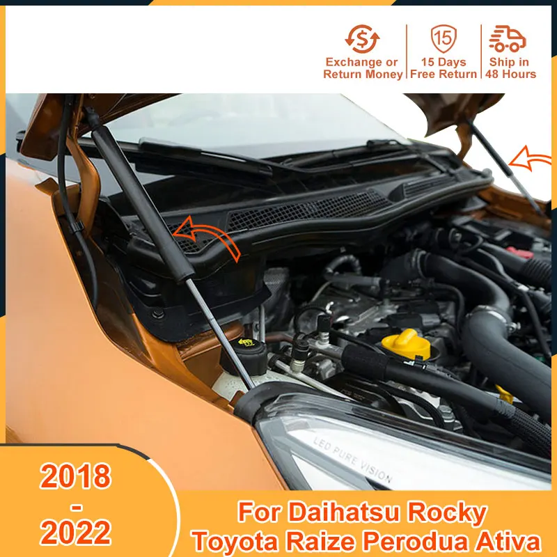 

2018-2022 Bonnet Hood Lift Support Strut Bars For Daihatsu Rocky Toyota Raize Perodua Ativa 2018 2019 2020 2021 2022 Accessories